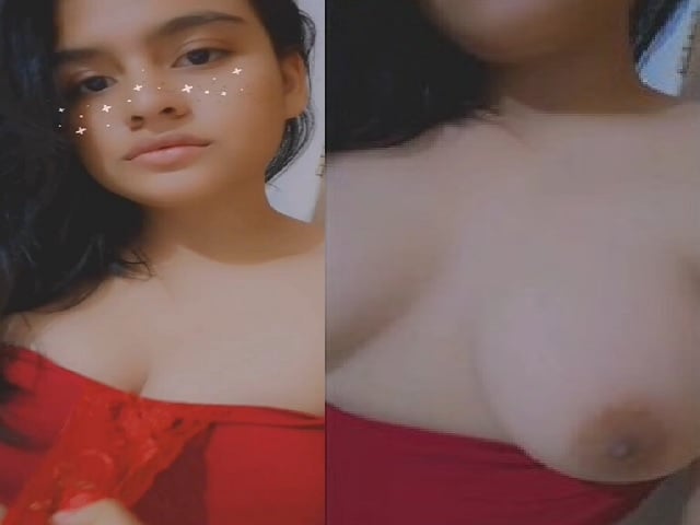 Indian Girlfriend Boobs Show Selfie Viral Video